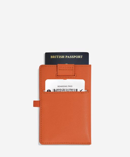 STACKERS ORANGE PASSPORT SLEEVE