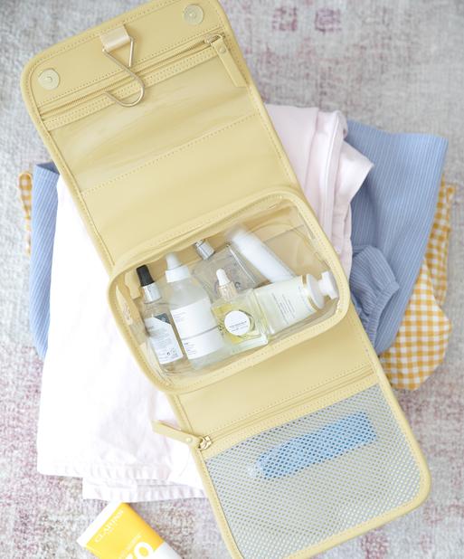 Butter Yellow Small Hanging Washbag