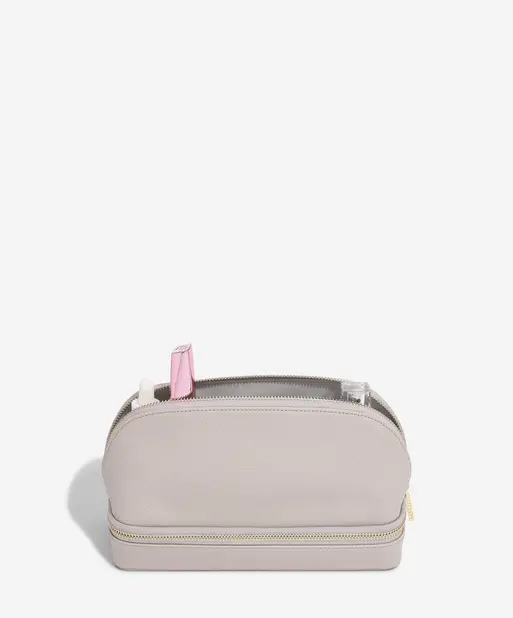 Taupe Cosmetic and Jewellery Bag
