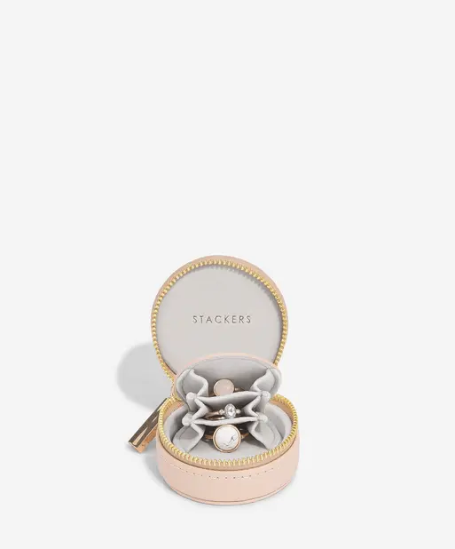 Blush Pink Oyster Travel Jewellery Box