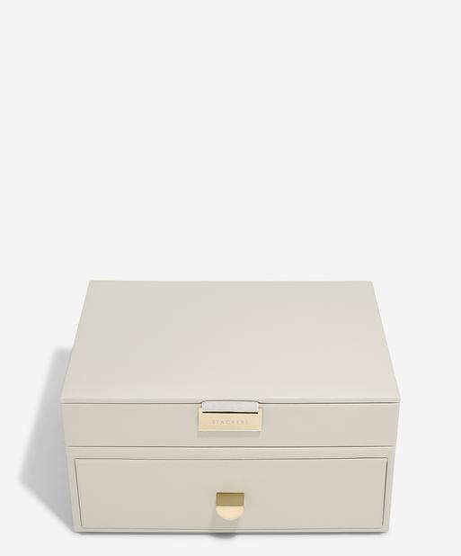 Oatmeal Classic Jewellery Box 1-Drawer Set