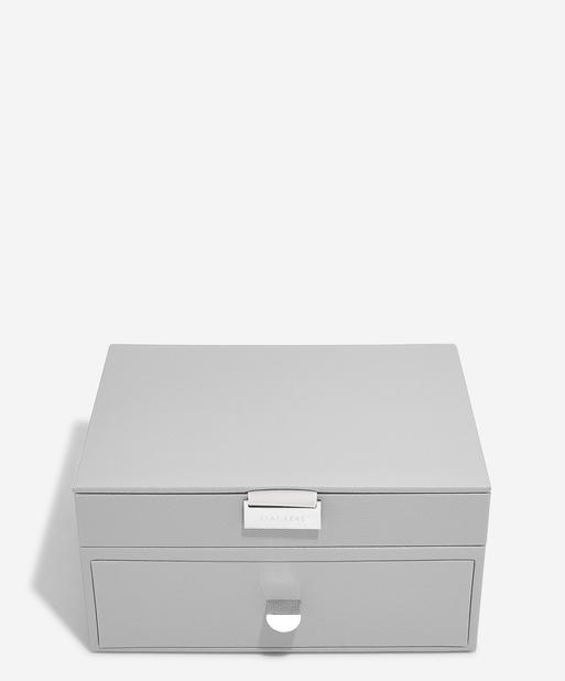 Pebble Grey Classic Jewellery Box 1-Drawer Set