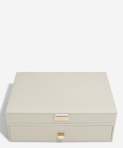 Oatmeal Supersize Jewellery Box 1-Drawer Set