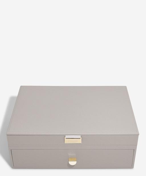 Taupe Supersize Jewellery Box 1-Drawer Set