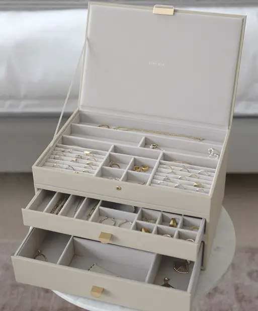 Oatmeal Supersize Jewellery Box 2-Drawer Set