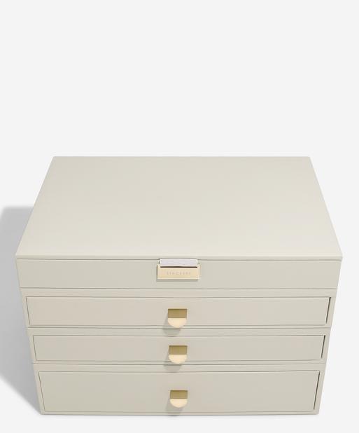 Oatmeal Supersize Jewellery Box 3-Drawer Set