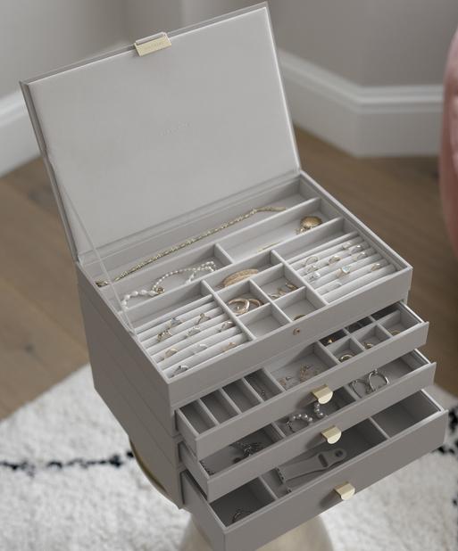 Taupe Supersize Jewellery Box 3-Drawer Set