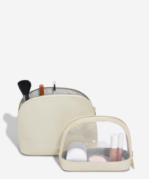 Limited Edition Metallic Pearl Nested Cosmetic Bag Set of 2