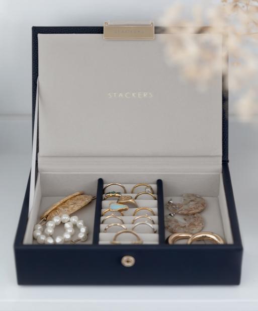 Navy Blue Mini Jewellery Box Lid