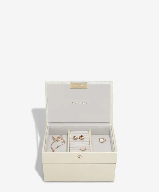 Metallic Pearl Mini Jewellery Box Set of 2