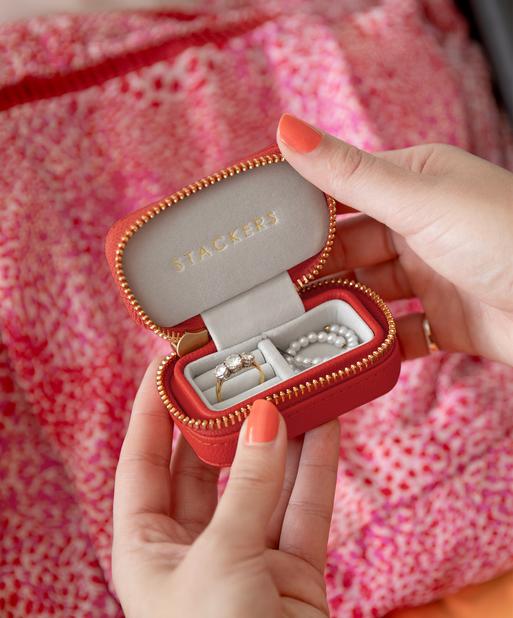 Red Petite Travel Jewellery Box