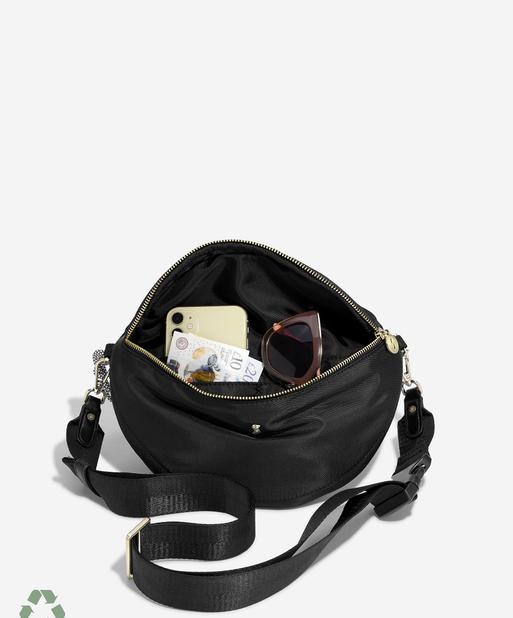 Recycled Nylon Black Bumbag