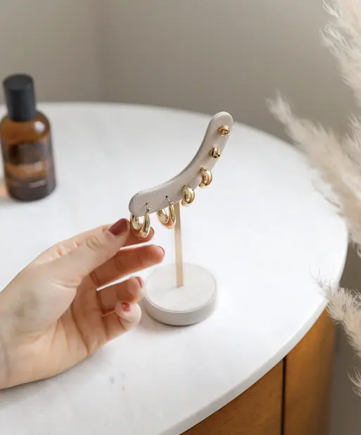 Oatmeal & Linen Earring Stand