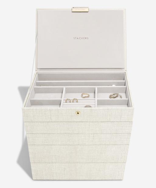 Oatmeal & Linen Classic Jewellery Box Set of 5