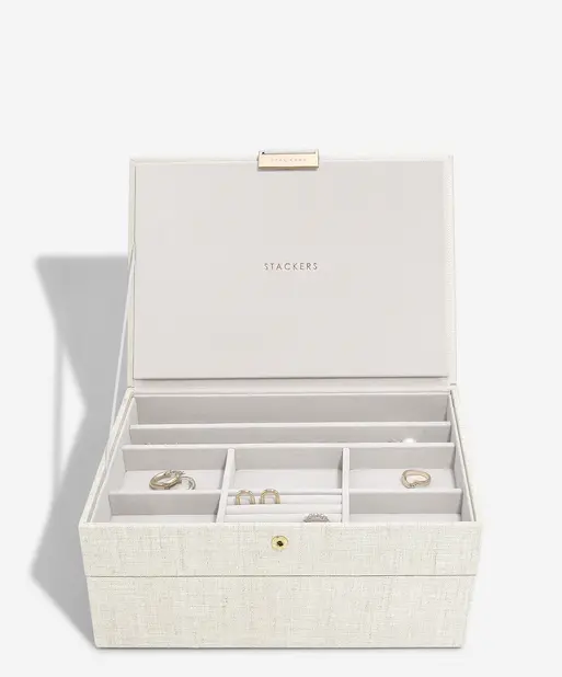 Oatmeal & Linen Classic Jewellery Box Set of 2