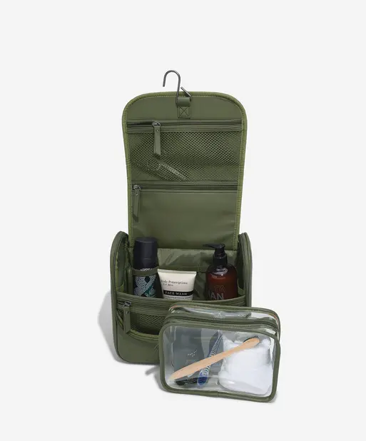 Green Canvas Hanging Washbag