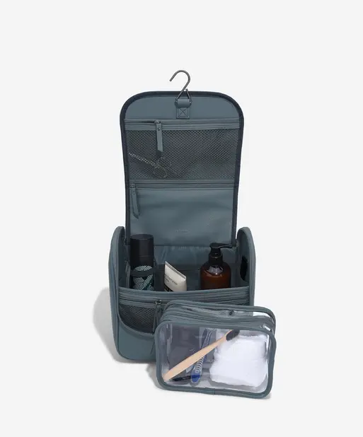 Blue Canvas Hanging Washbag