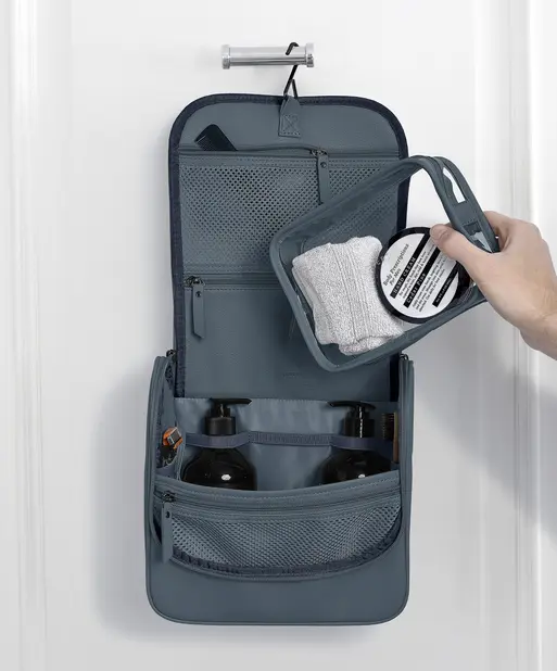 Blue Canvas Hanging Washbag
