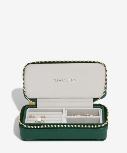 Forest Green Medium Travel Jewellery box