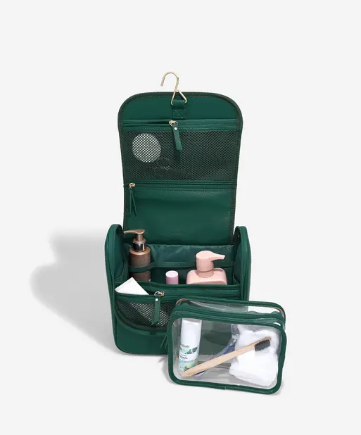 Forest Green Hanging Washbag