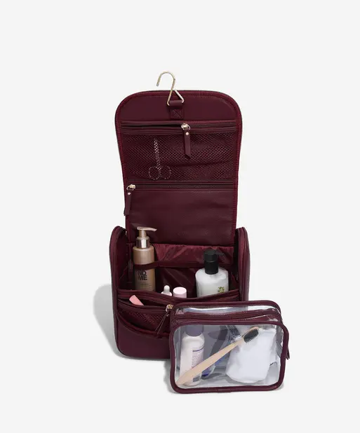 Burgundy Hanging Washbag