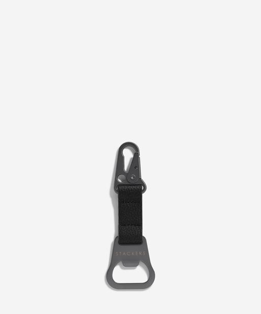 Black Bottle Opener Keyring