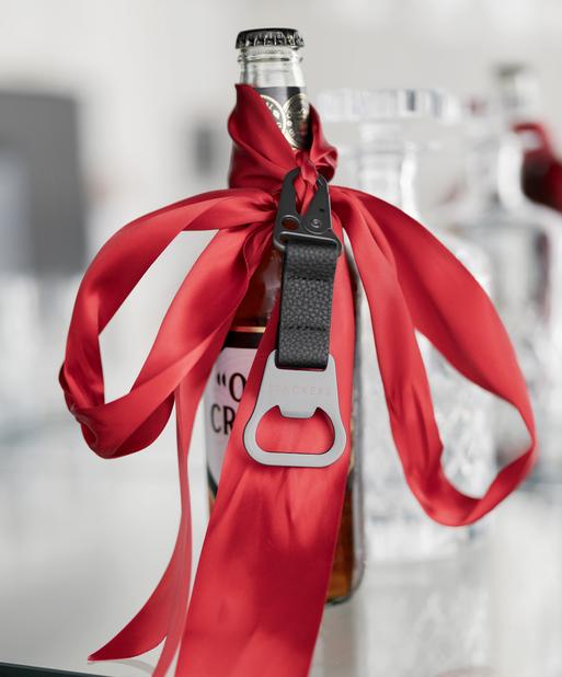 Black Bottle Opener Keyring