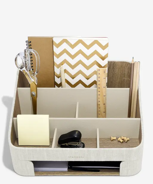 Oatmeal & Linen Desk Organiser Set