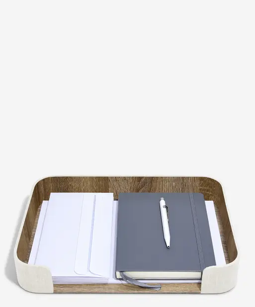 Oatmeal & Linen Letter Tray