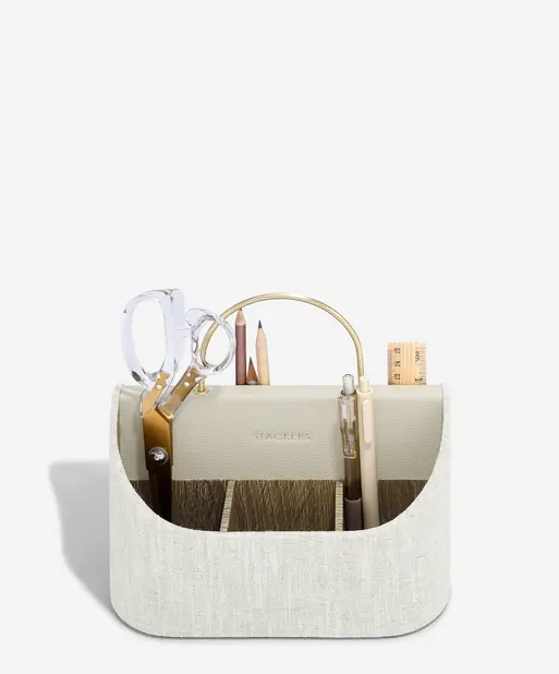 Oatmeal & Linen Desk Caddy