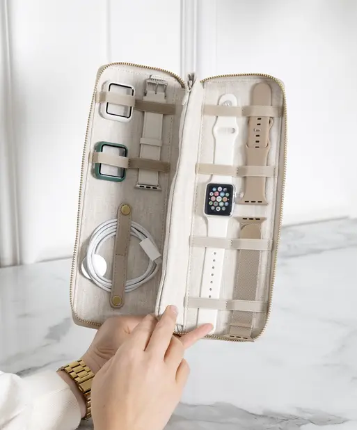 Oatmeal & Linen Smart Watch Organiser
