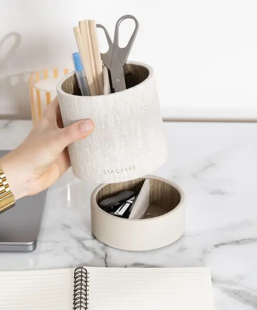 Oatmeal & Linen Stationery Pot