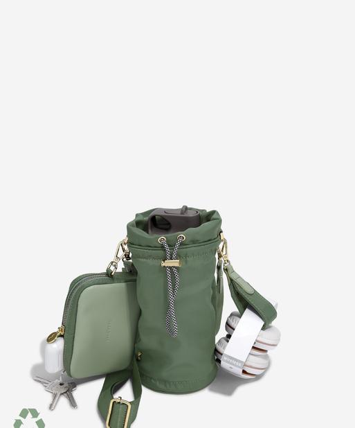 Recycled Nylon Green Bottle Bag