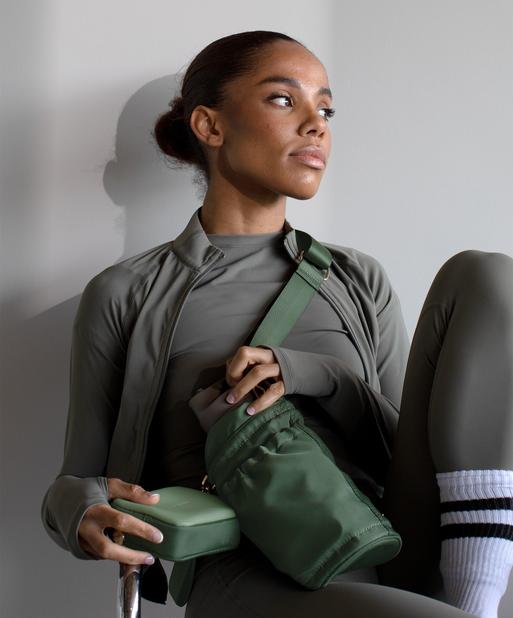 Recycled Nylon Green Bottle Bag
