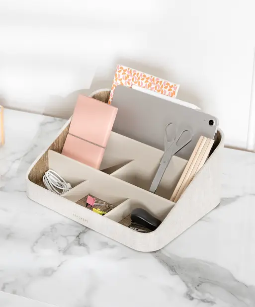 Oatmeal & Linen Desk Organiser