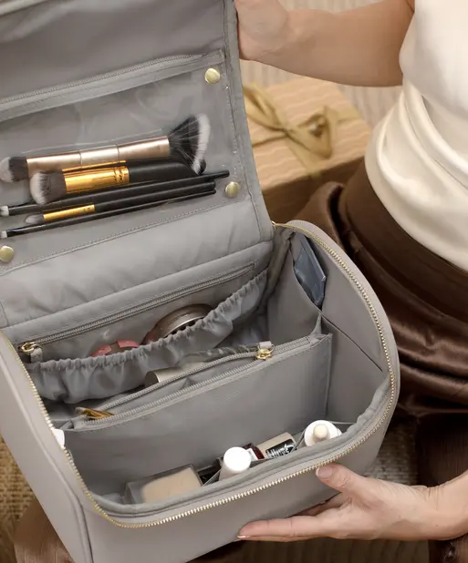 Taupe Large Cosmetic Case