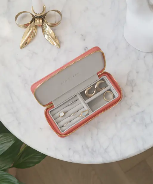 Grapefruit Medium Zipped Jewellery Box