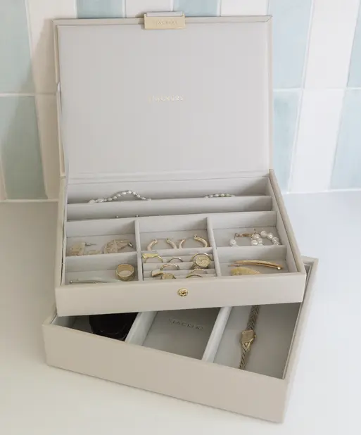 Oatmeal Classic Jewellery Box Set of 2 With Accessories