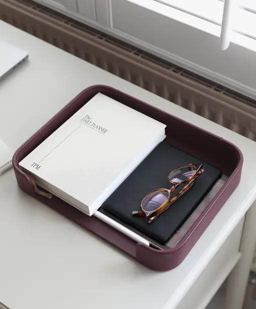 Garnet Red Letter Tray