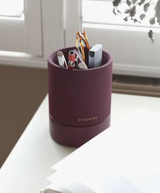 Garnet Red Stationery Pot