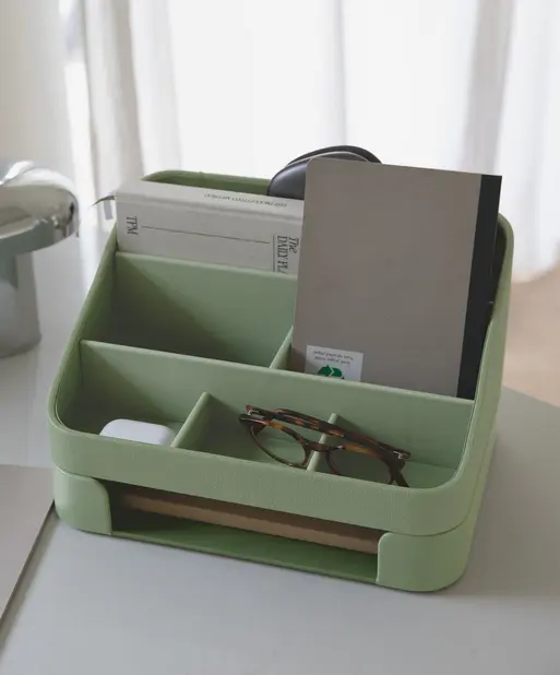 Pistachio Green Desk Organiser Set