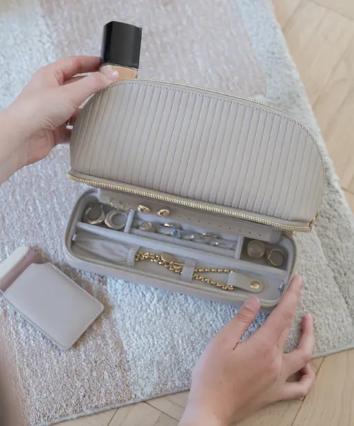Limestone Cosmetic and Jewellery Bag