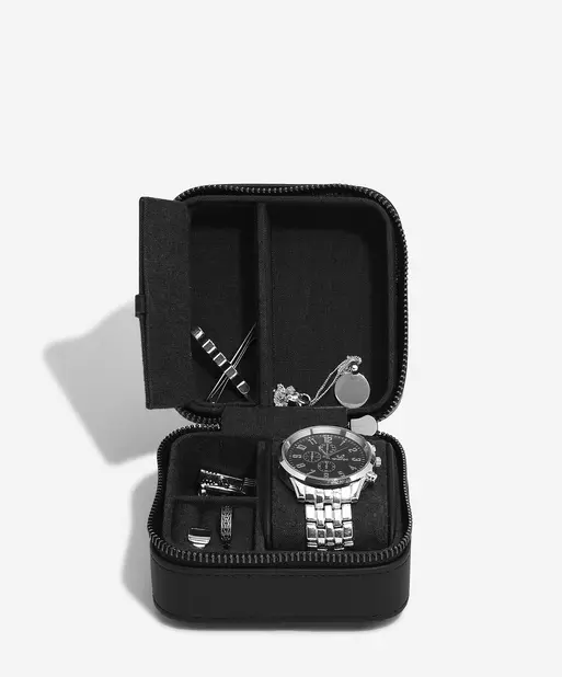 Black Fluted Watch & Jewellery Box