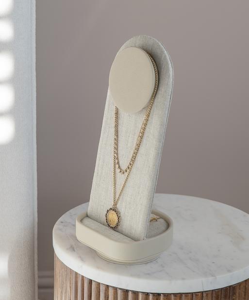 Oatmeal & Linen Rotating Jewellery Stand