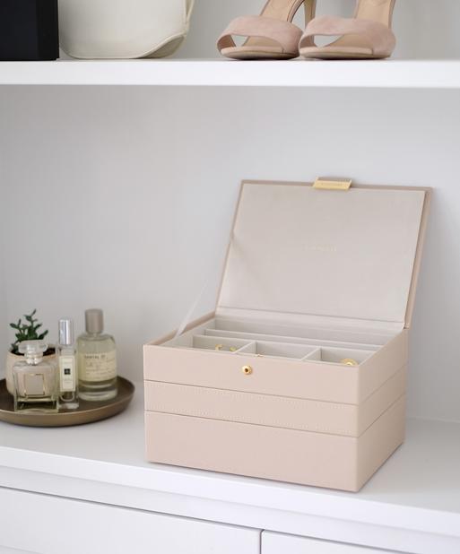 Blush Raffia Classic Jewellery Box Set of 3