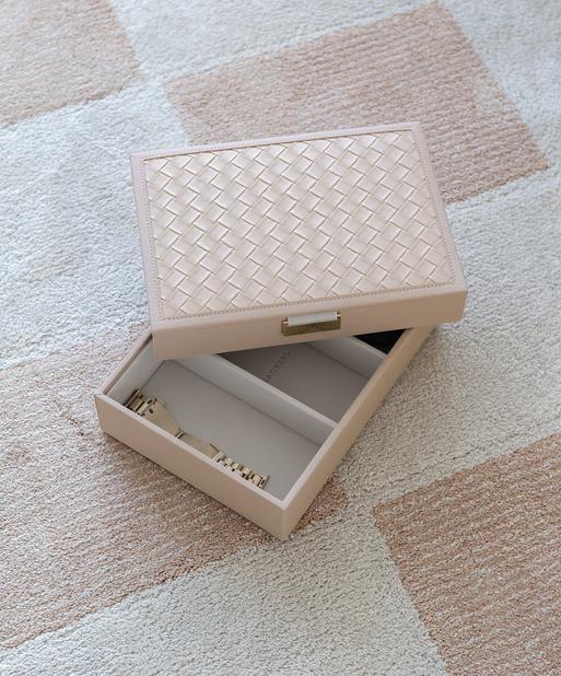 Blush Woven Classic Jewellery Box Set of 2