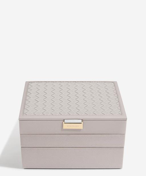 Taupe Woven Classic Jewellery Box Set of 3 