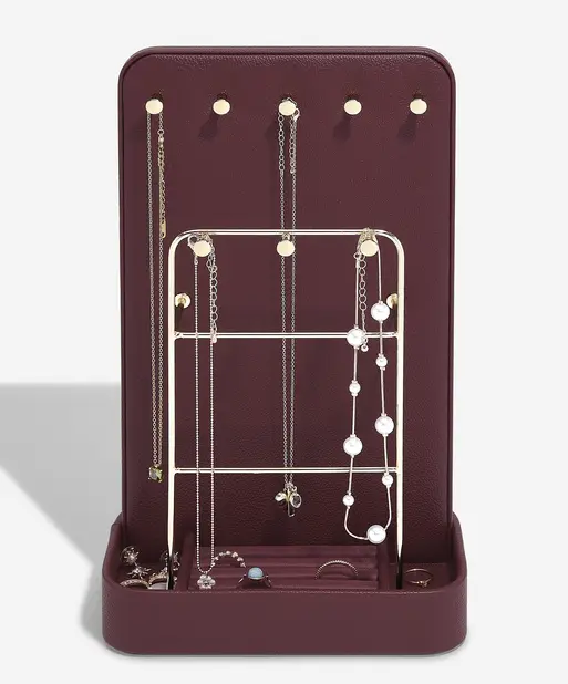 Burgundy All-In-One Jewellery Stand