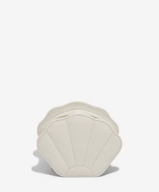 Oatmeal Shell Travel Jewellery Box