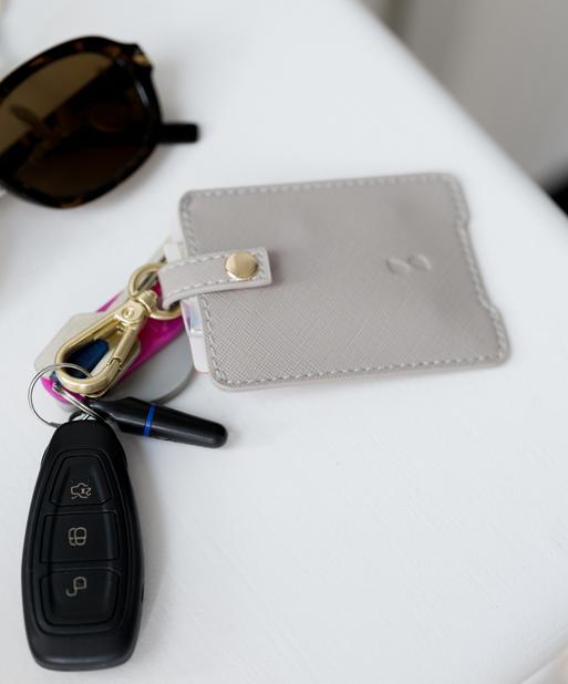Taupe Card Keyring